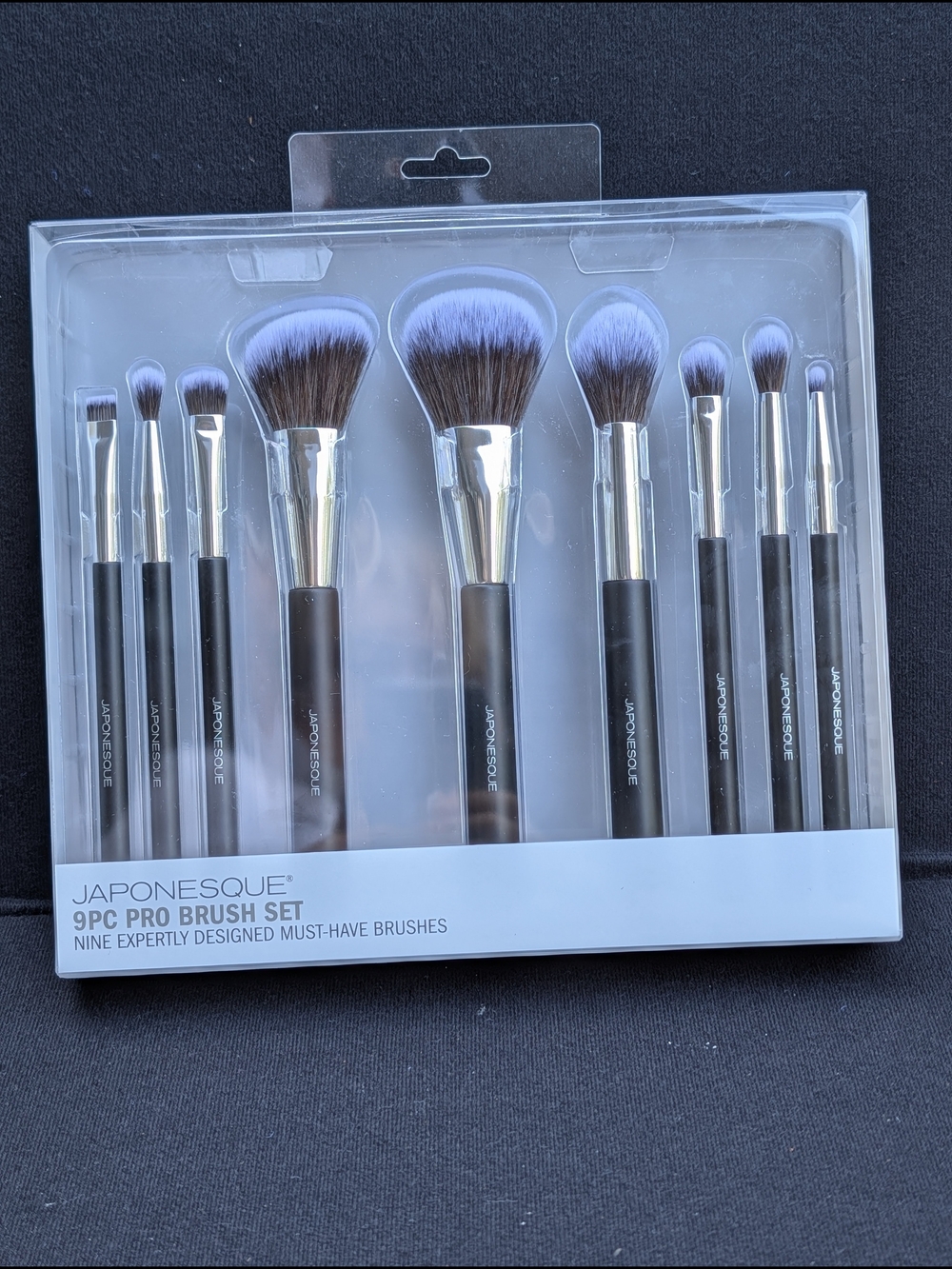 Japonesque 9PC Pro Set Makeup Tools Face Eye Brushes NEW Cosmetic Beauty Kit